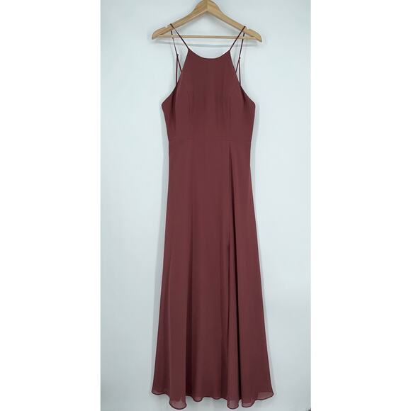 BHLDN Jenny Yoo Collection Kayla Dress Bridesmaids Maxi Gown Cinnamon Rose - Picture 4 of 15